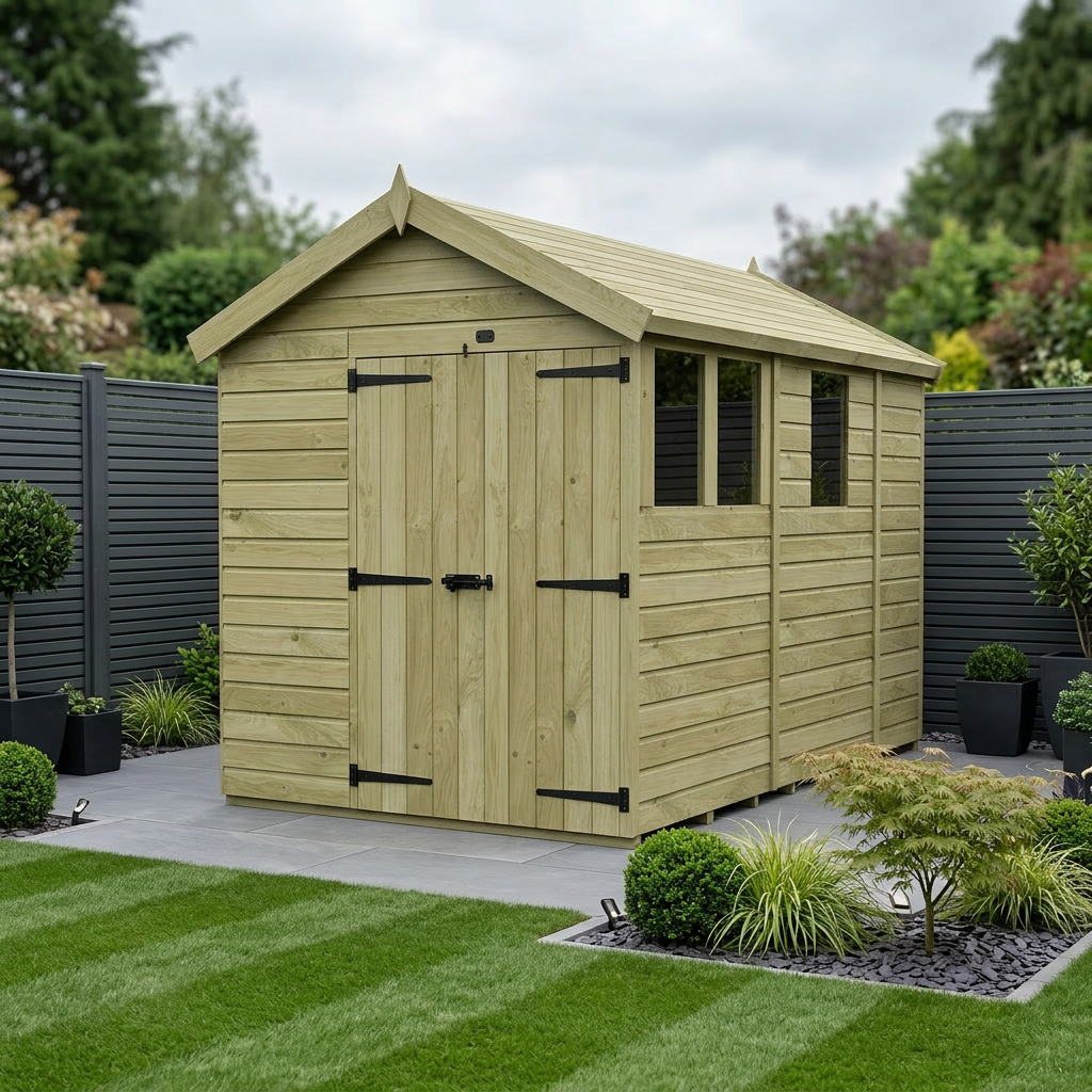 6 x 9 Apex Shed (Double Door, With Windows)