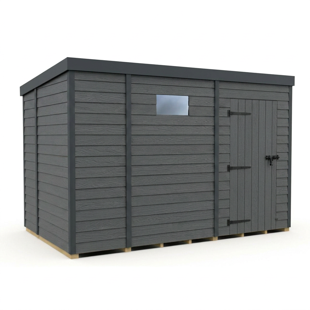 9x7 Composite Pent Security Shed