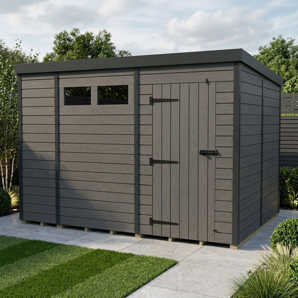 11x8 Composite Pent Security Shed