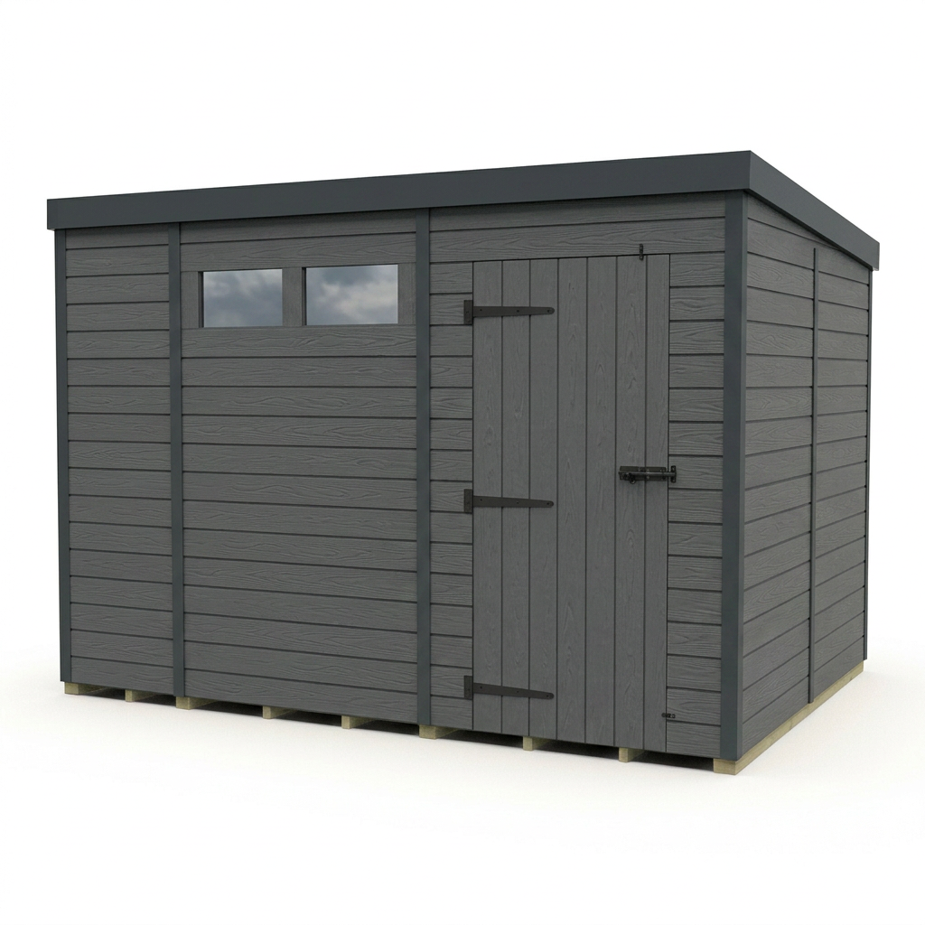 11x8 Composite Pent Security Shed