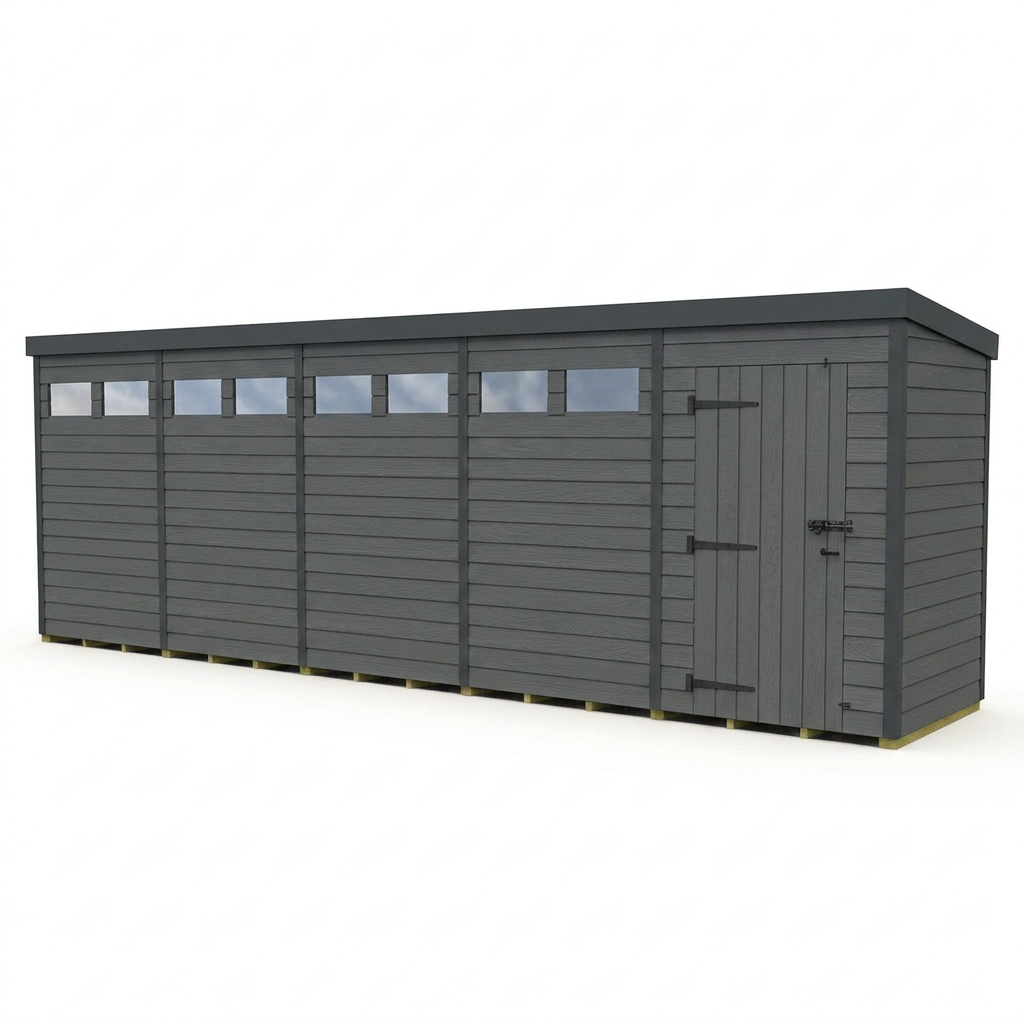 20x9 Composite Pent Security Shed