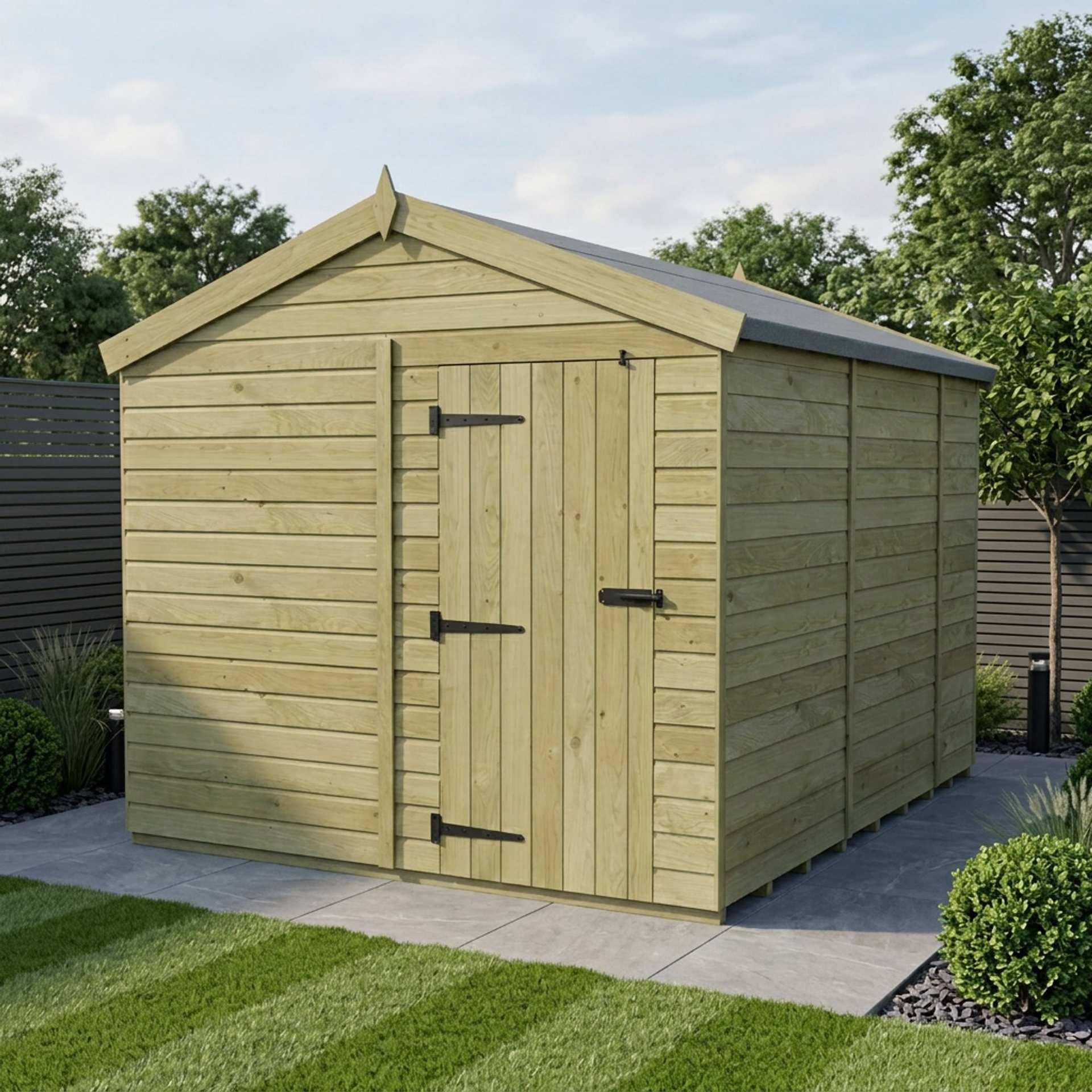 8 x 9 Apex Shed (Single Door, No Windows)