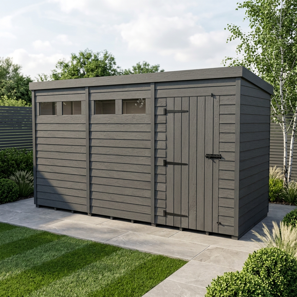 14x5 Composite Pent Security Shed
