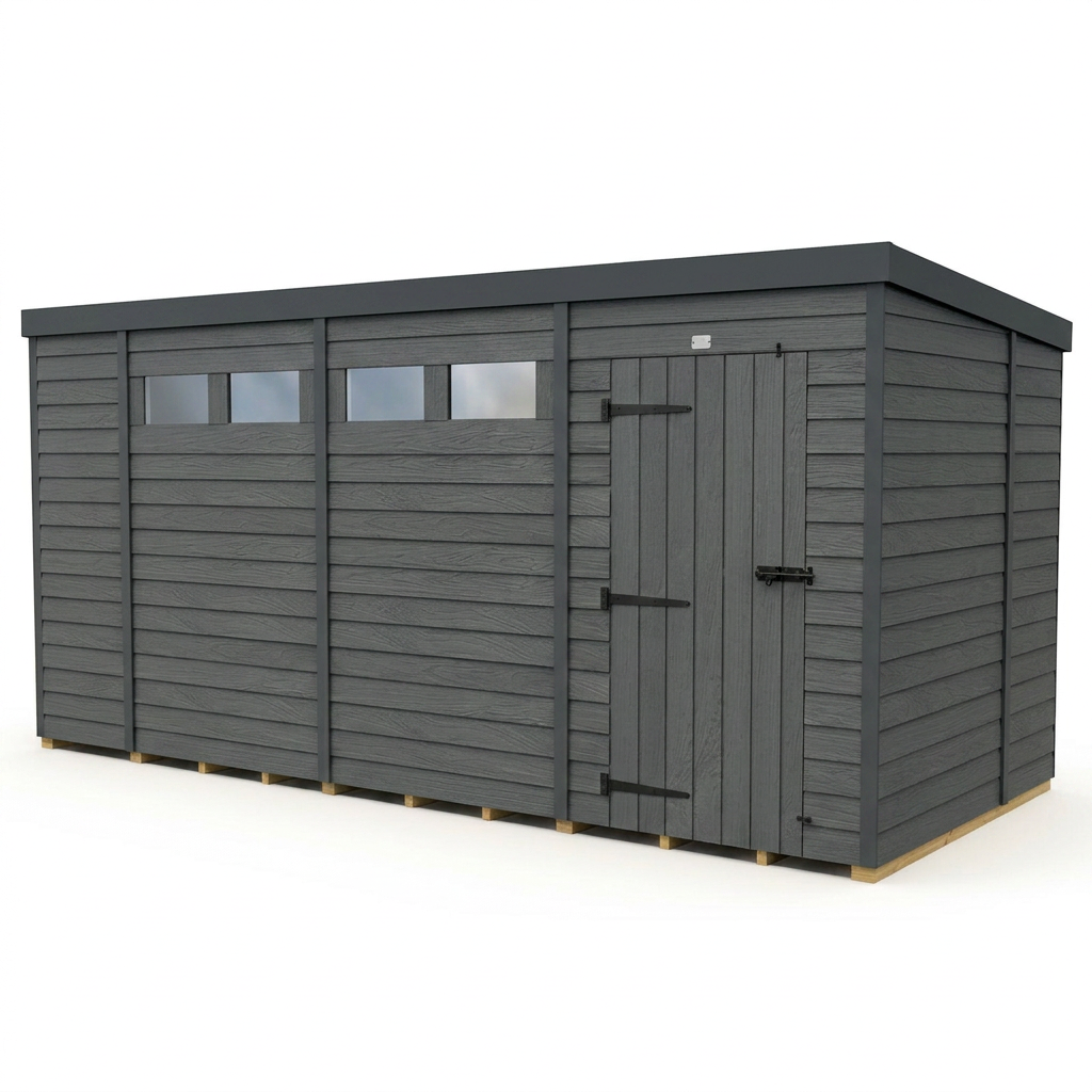 14x5 Composite Pent Security Shed