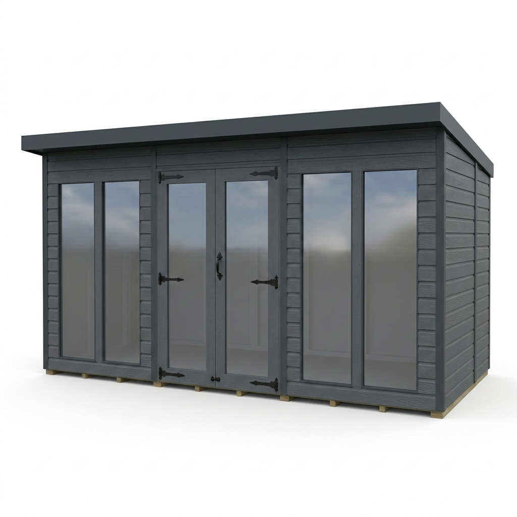 13x8 Composite Pent Full Height Summer House