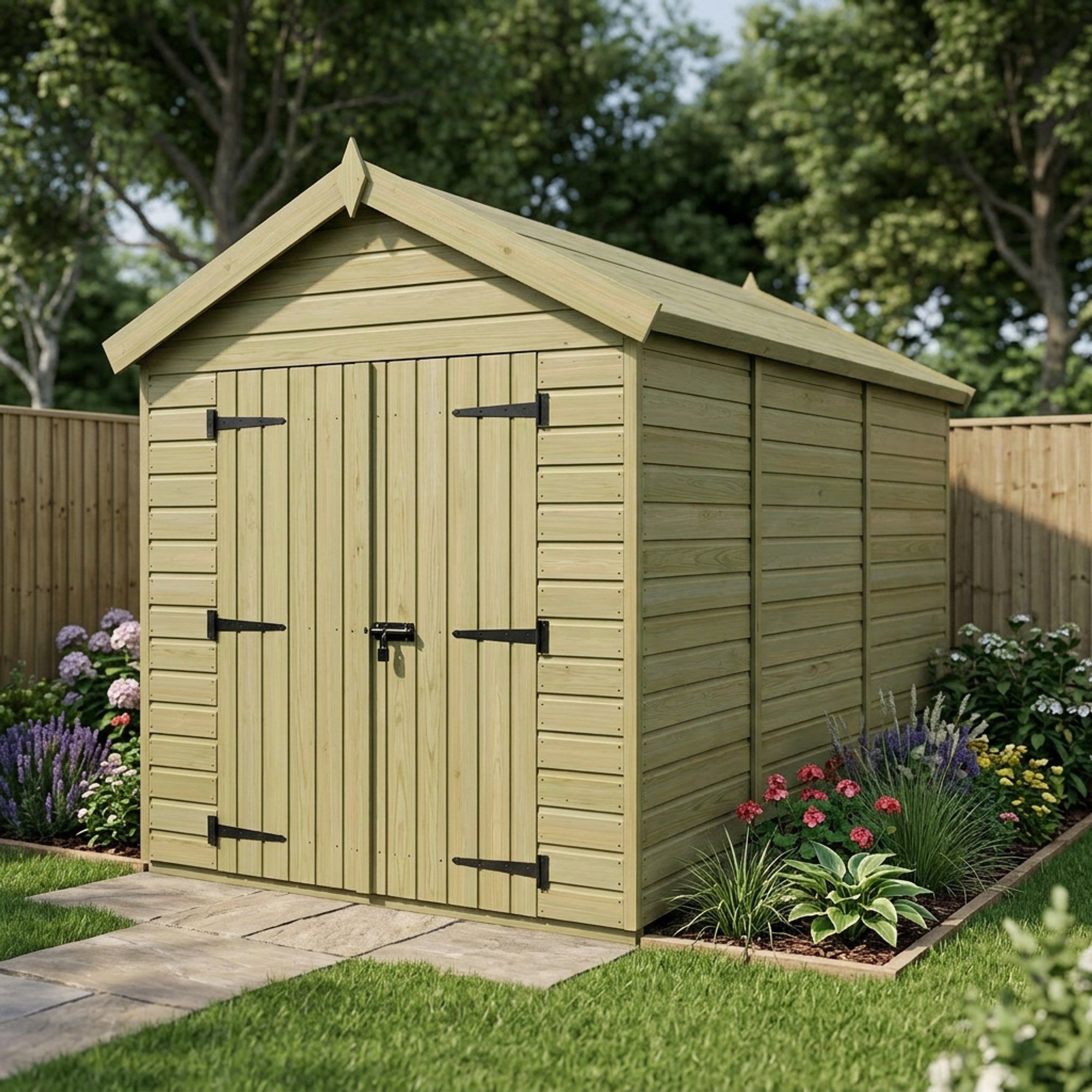 6 x 12 Apex Shed (Double Door, No Windows)