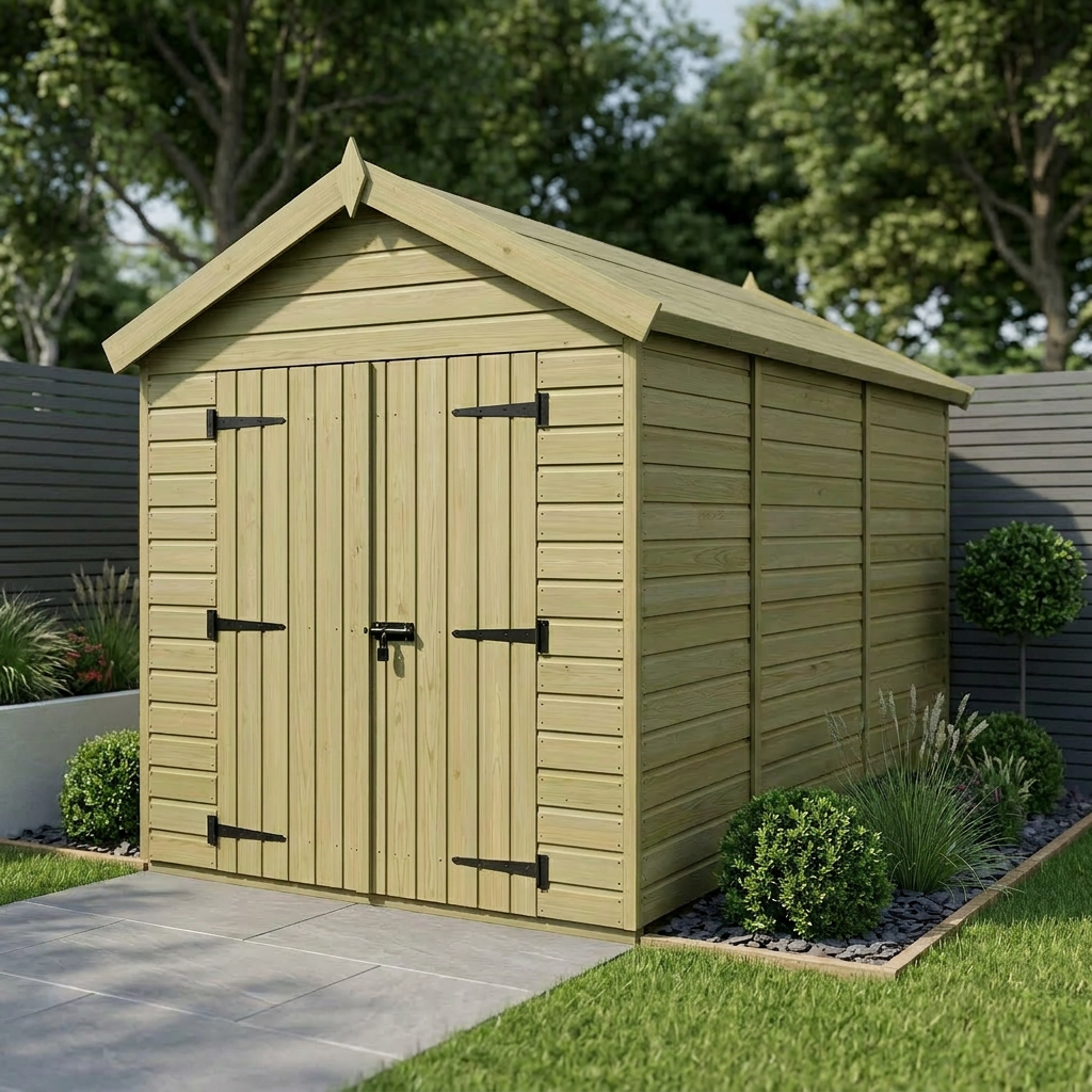 6 x 12 Apex Shed (Double Door, No Windows)