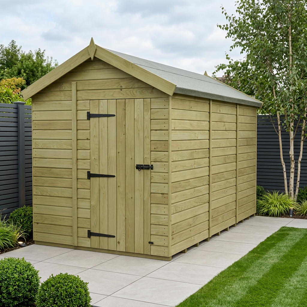 7 x 16 Apex Shed (Single Door, No Windows)