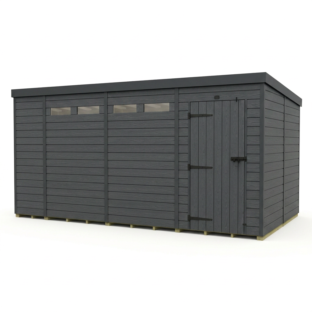 15x8 Composite Pent Security Shed
