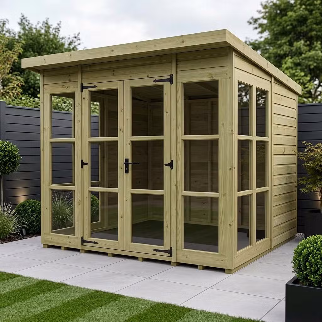 8 x 8 Georgian Window Pent Summer House