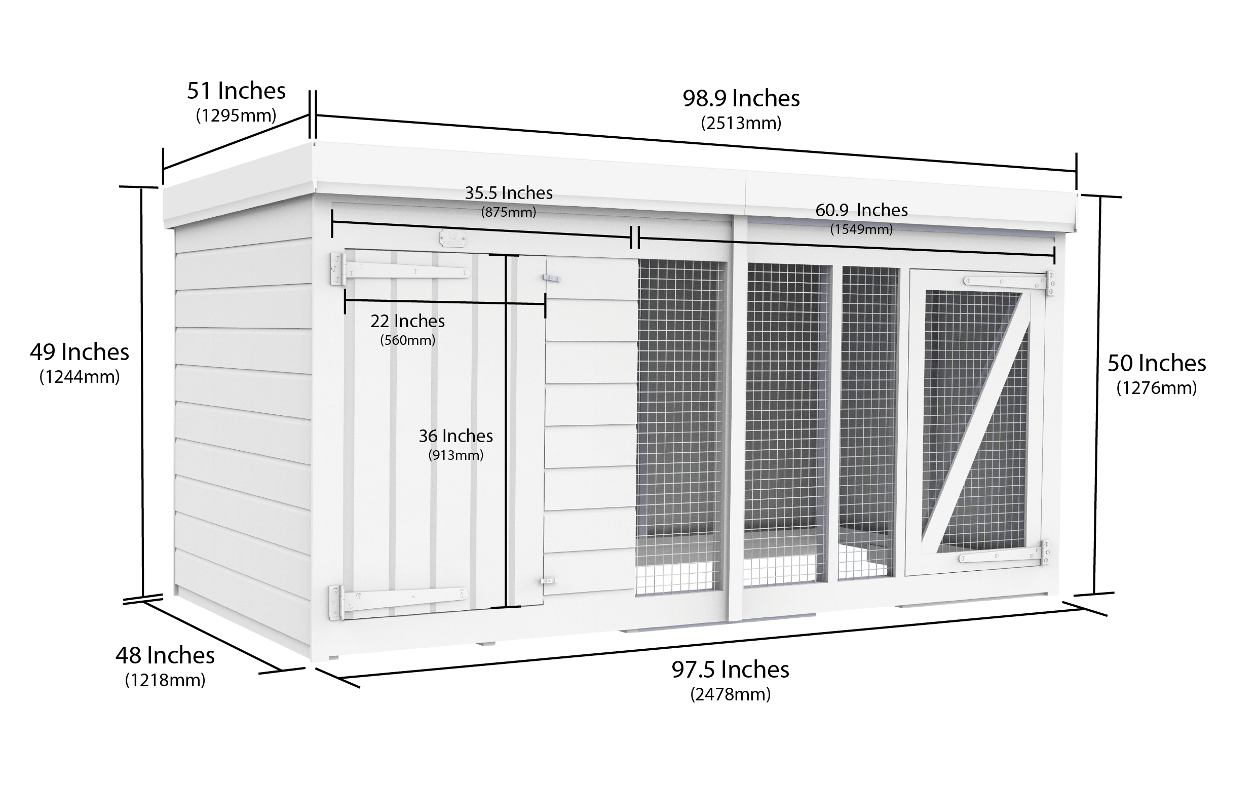 8 x 4 Dog Kennel And Run