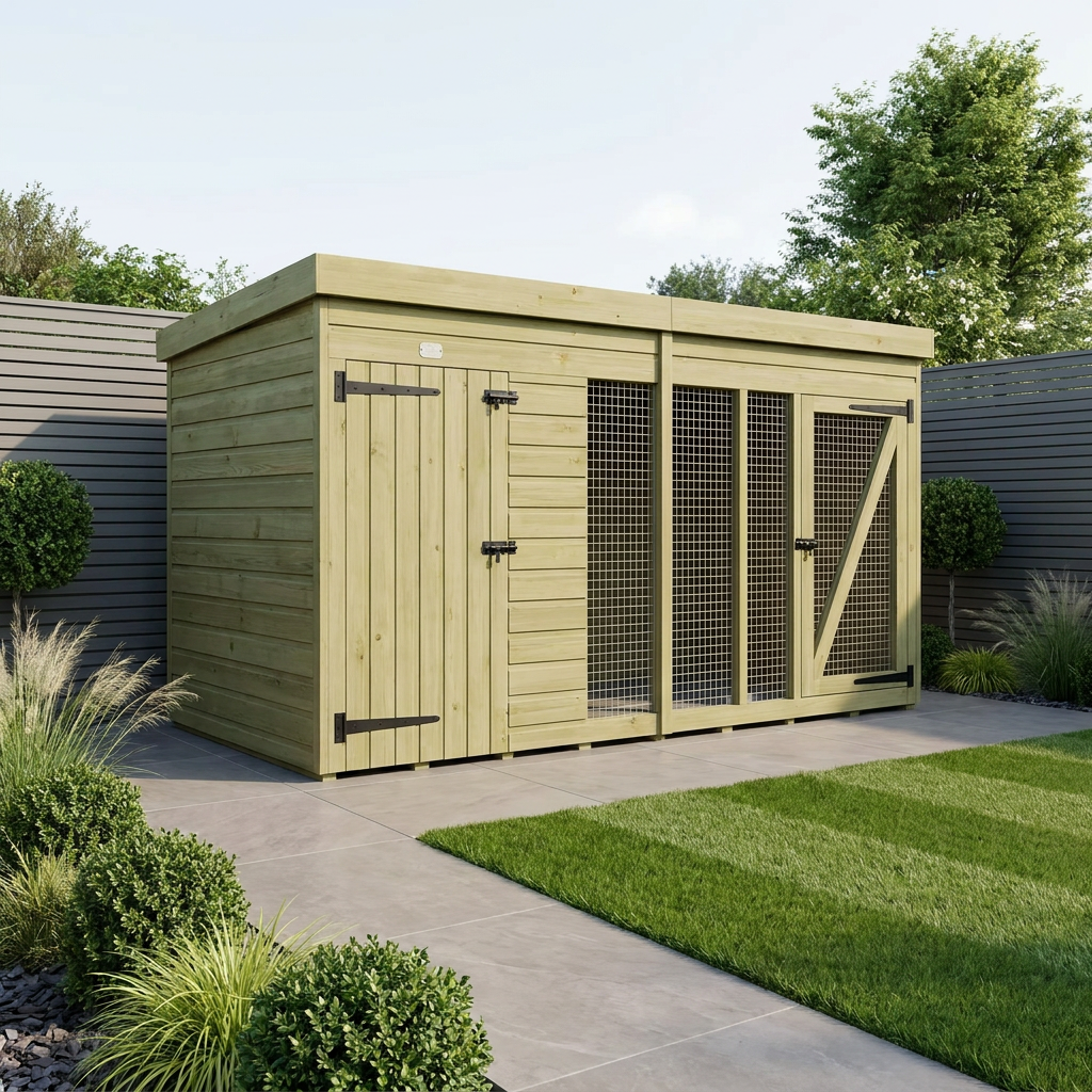 8 x 4 Dog Kennel And Run