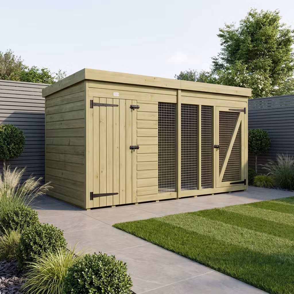 8 x 4 Dog Kennel And Run