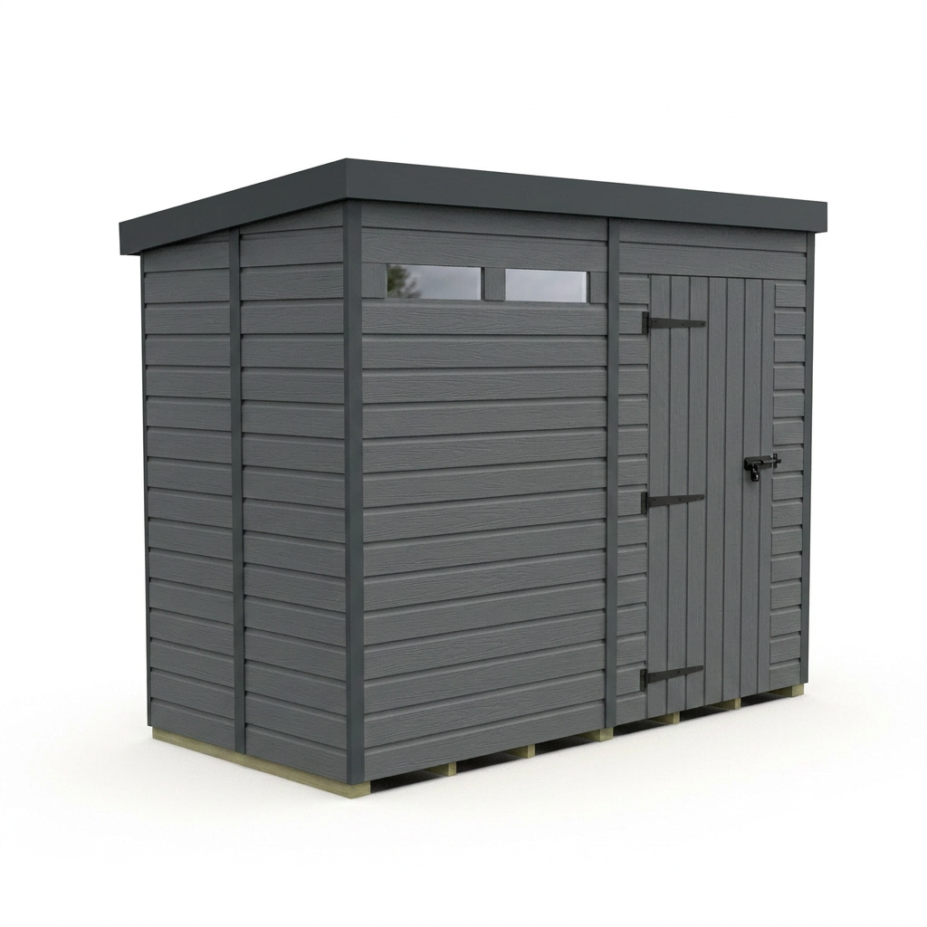 8x10 Composite Pent Security Shed