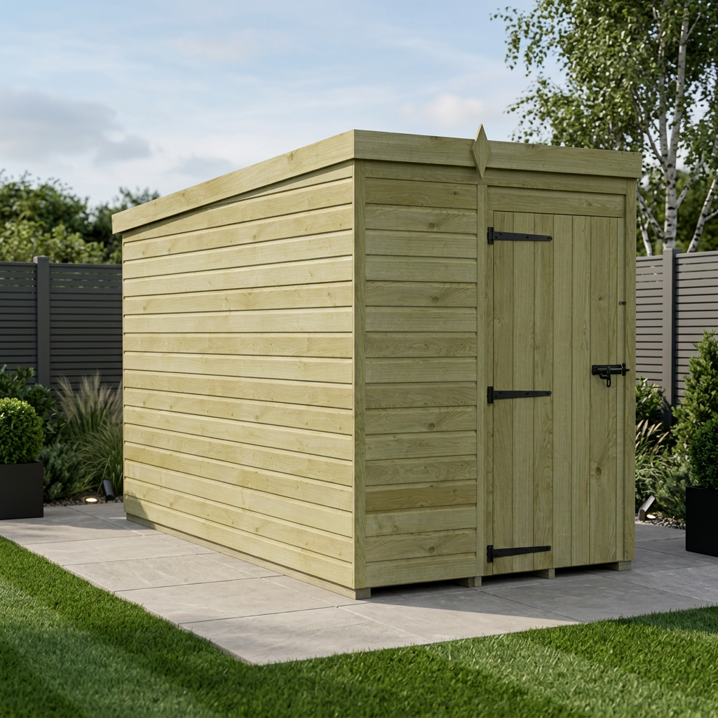 5 x 10 Pent Shed (Single Door, No Windows)
