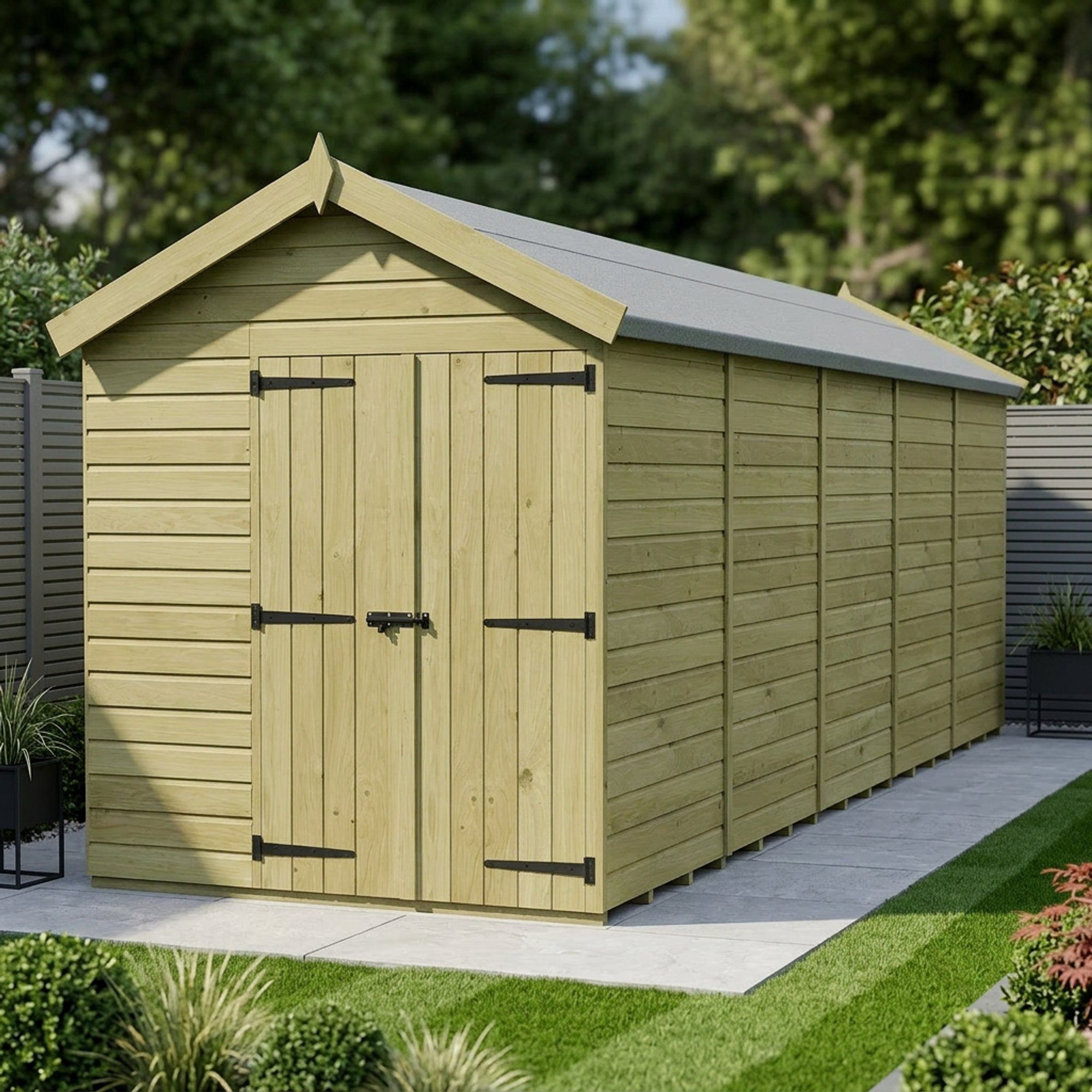 7 x 19 Apex Shed (Double Door, No Windows)