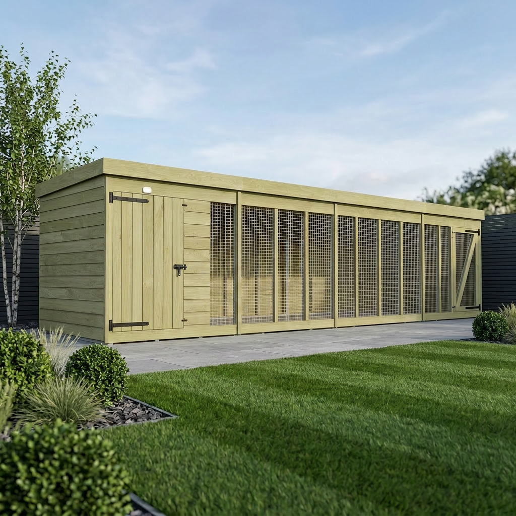 20 x 4 Dog Kennel And Run