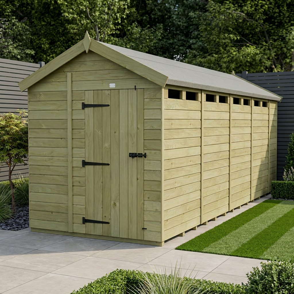 6 x 18 Apex Security Shed