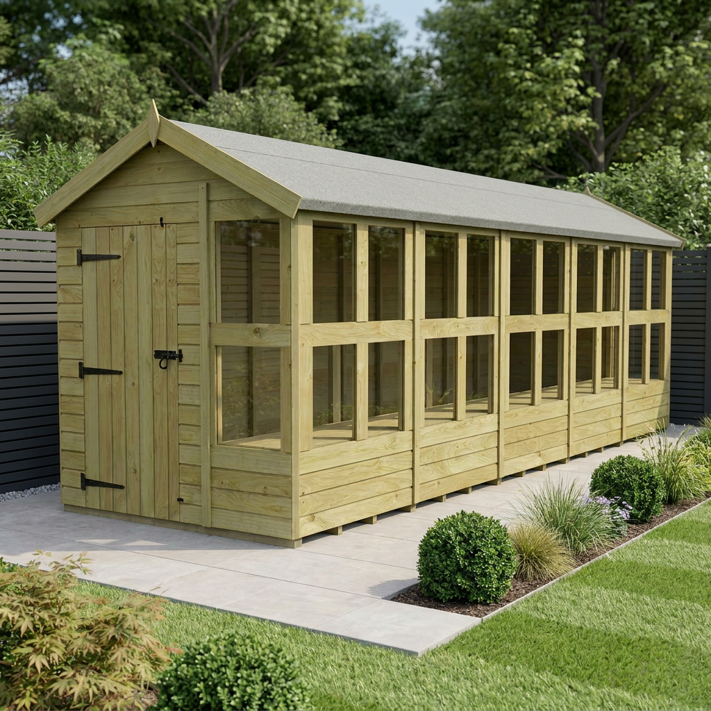 6 x 20 Apex Potting Shed