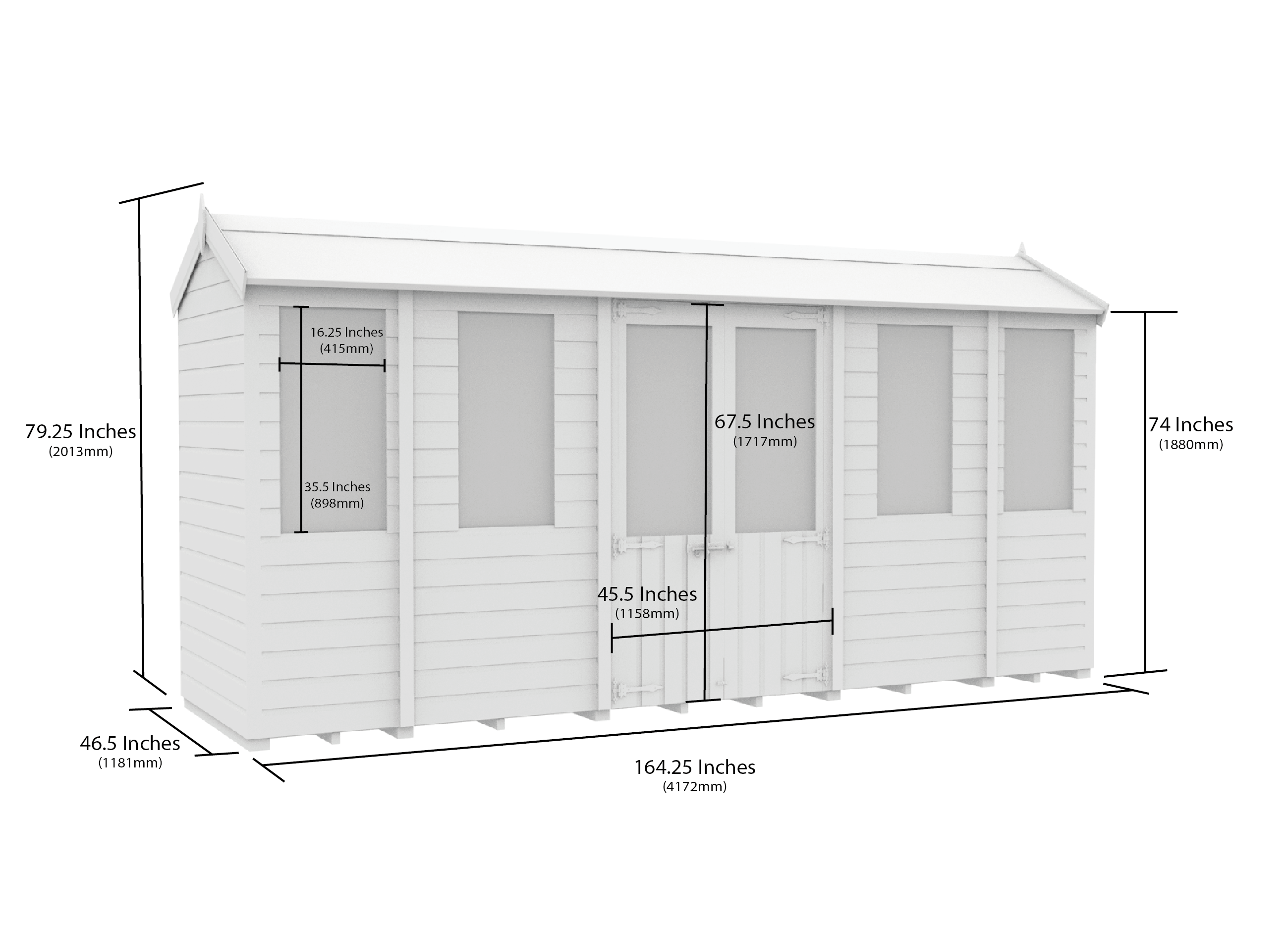 14 x 4 Apex Summer House