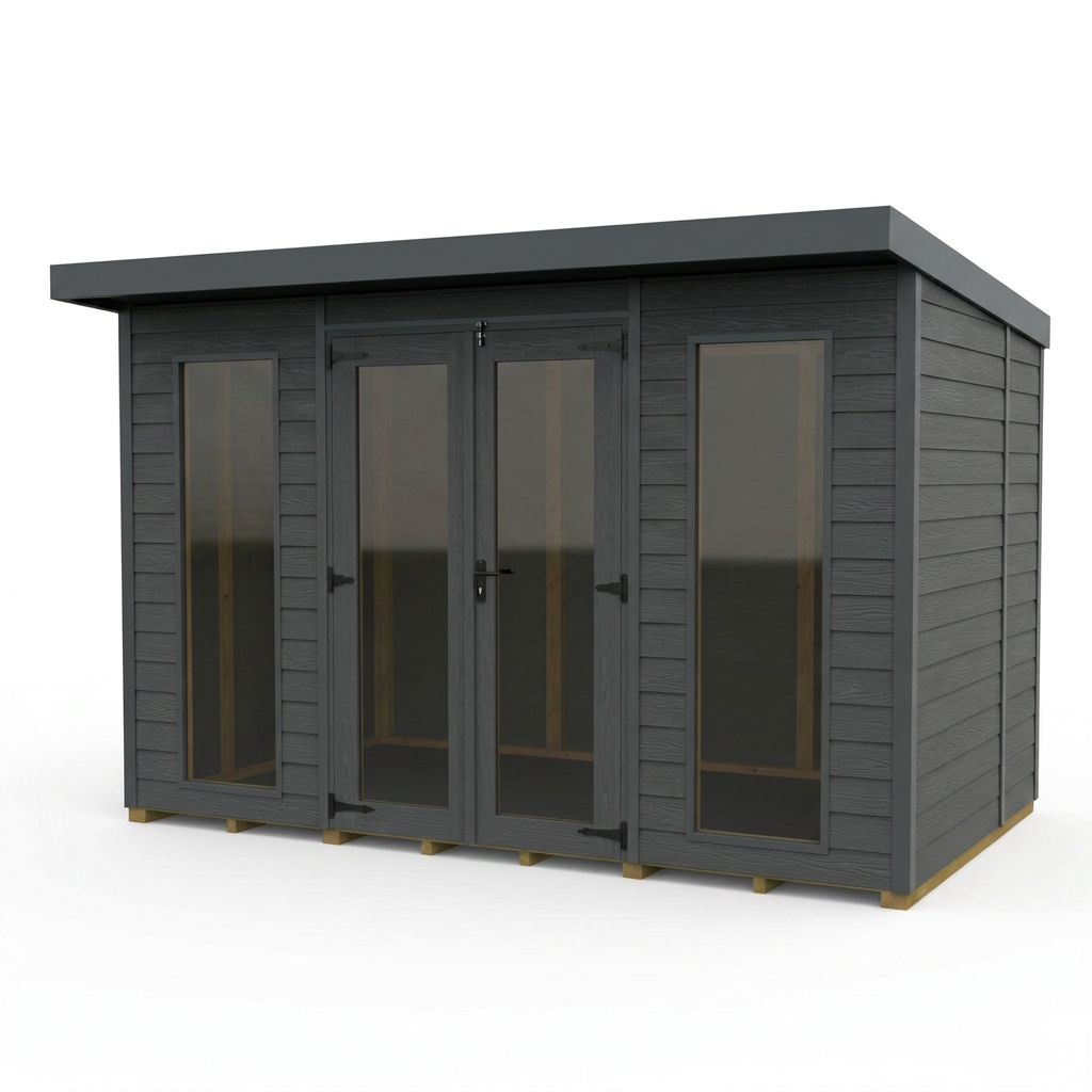 11x6 Composite Pent Full Height Summer House