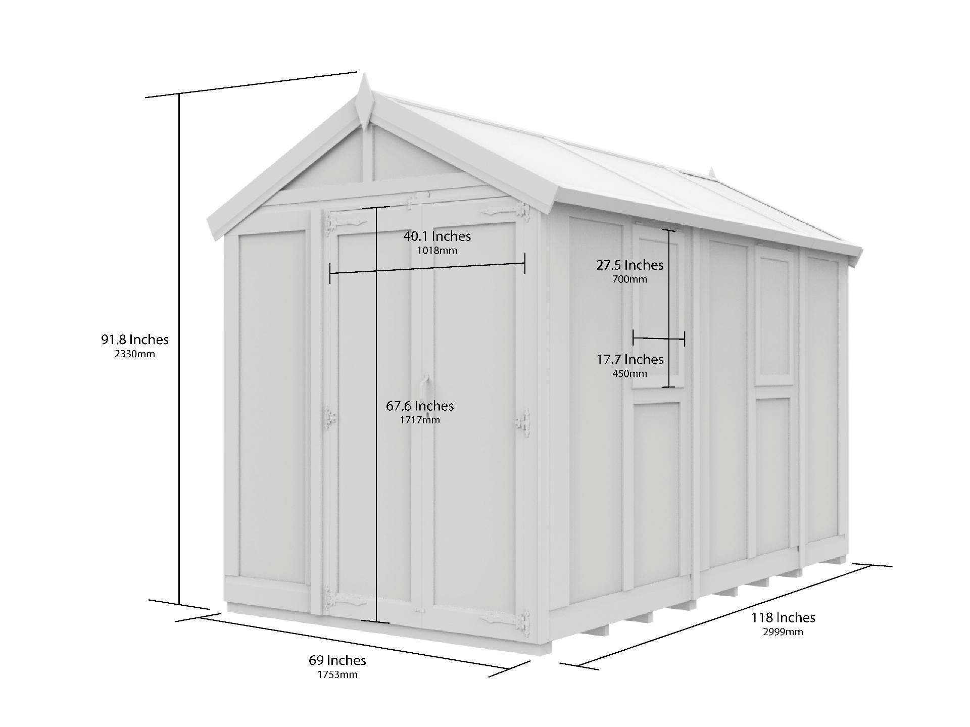 6x10 Glass Greenhouse