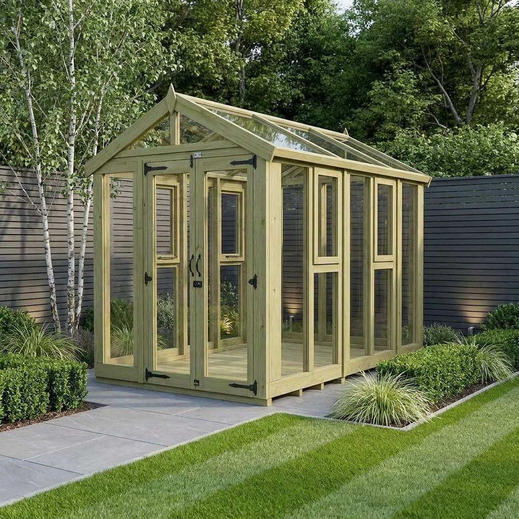 6x10 Glass Greenhouse