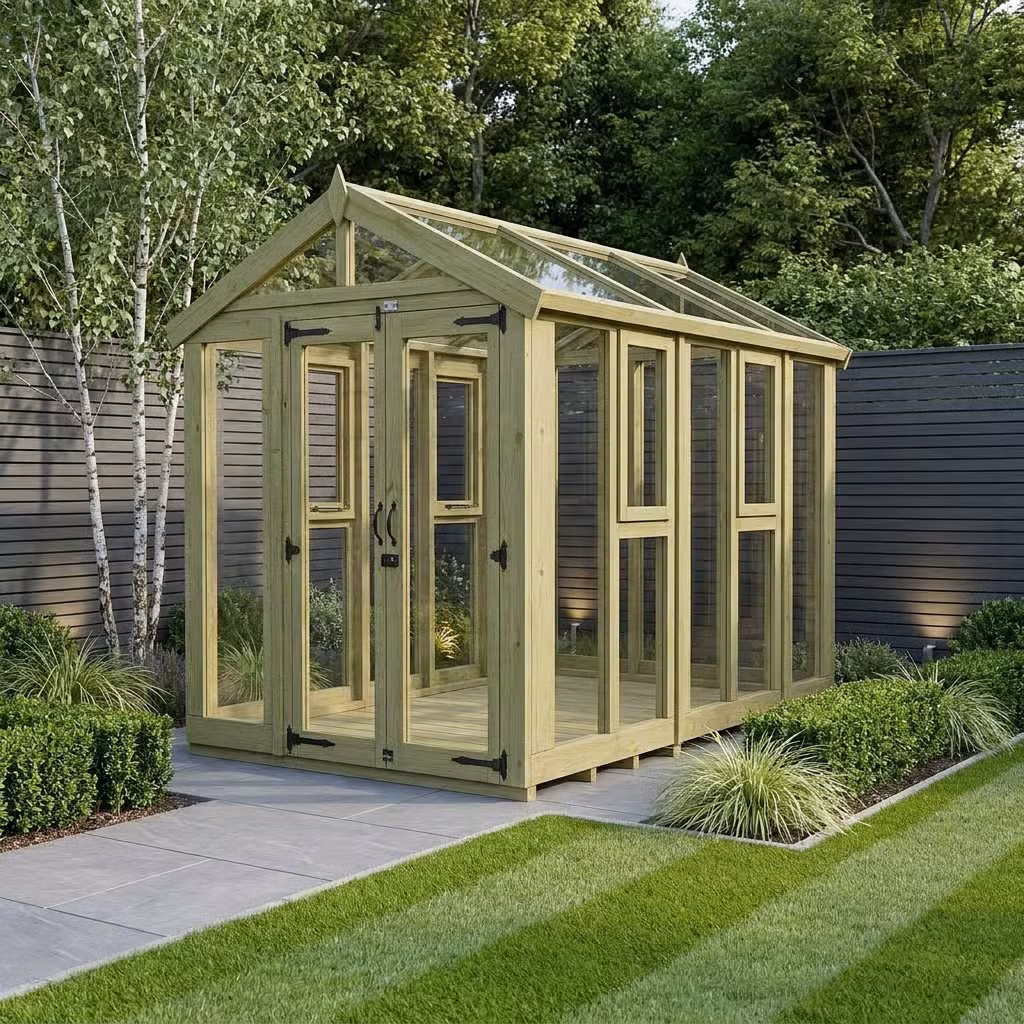 6x10 Glass Greenhouse