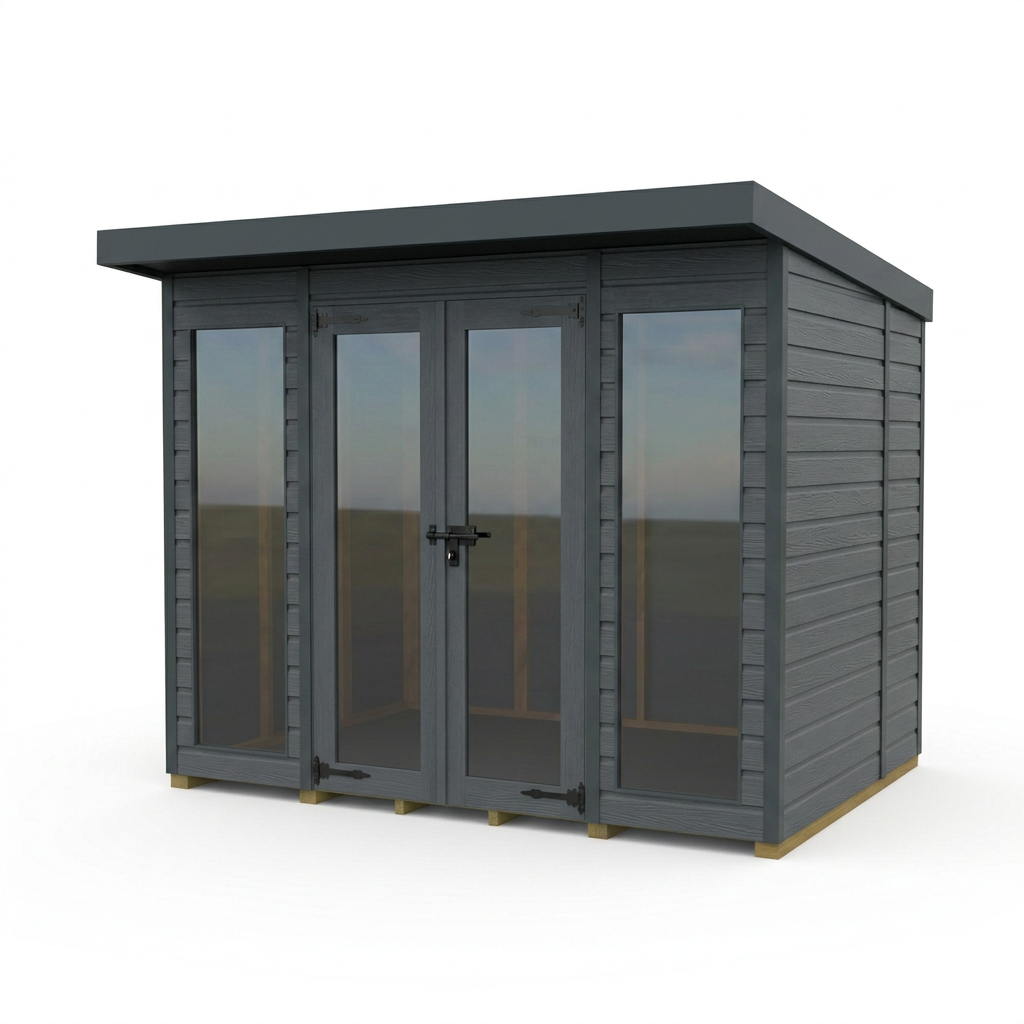 6x6 Composite Pent Full Height Summer House