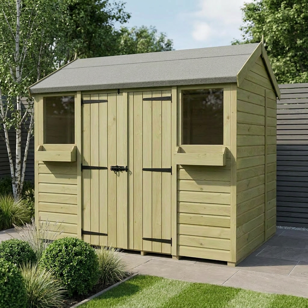 8 x 7 Apex Summer Shed