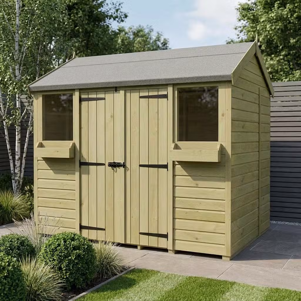 8 x 7 Apex Summer Shed