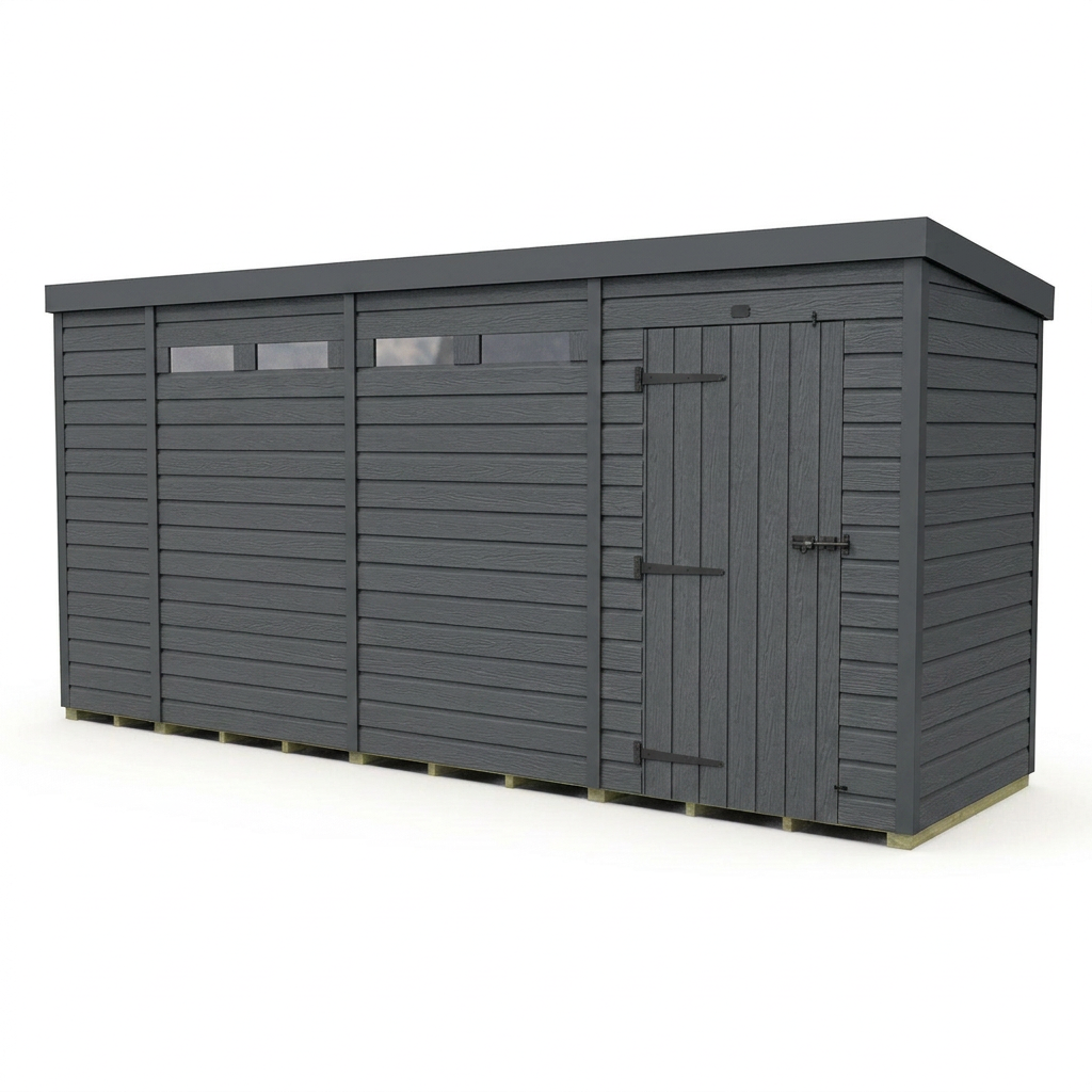 14x10 Composite Pent Security Shed
