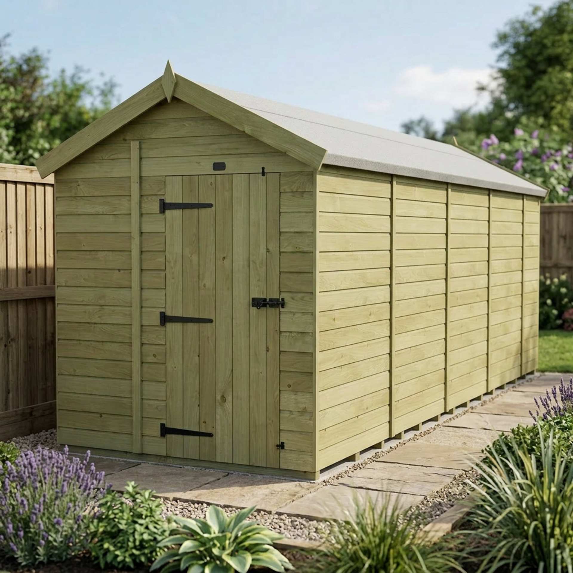 6 x 17 Apex Shed (Single Door, No Windows)