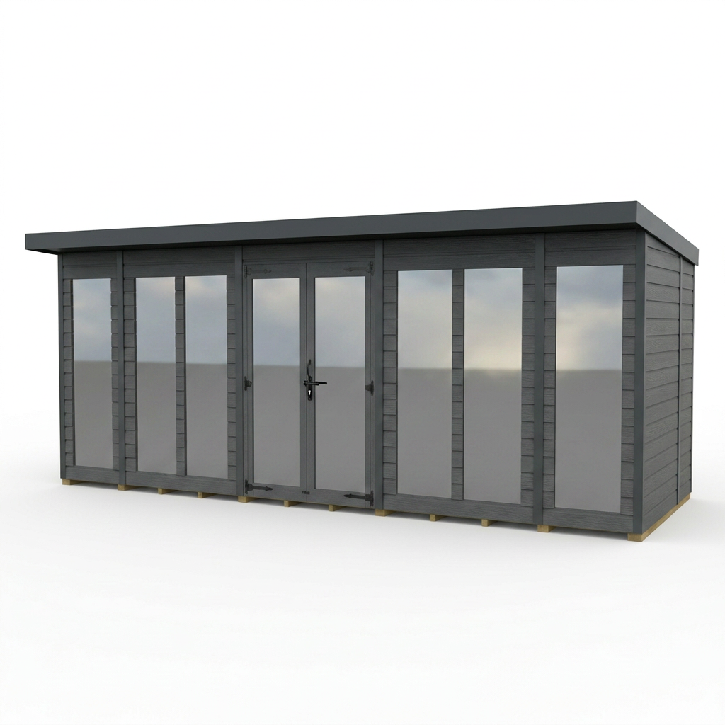 15x10 Composite Pent Full Height Summer House