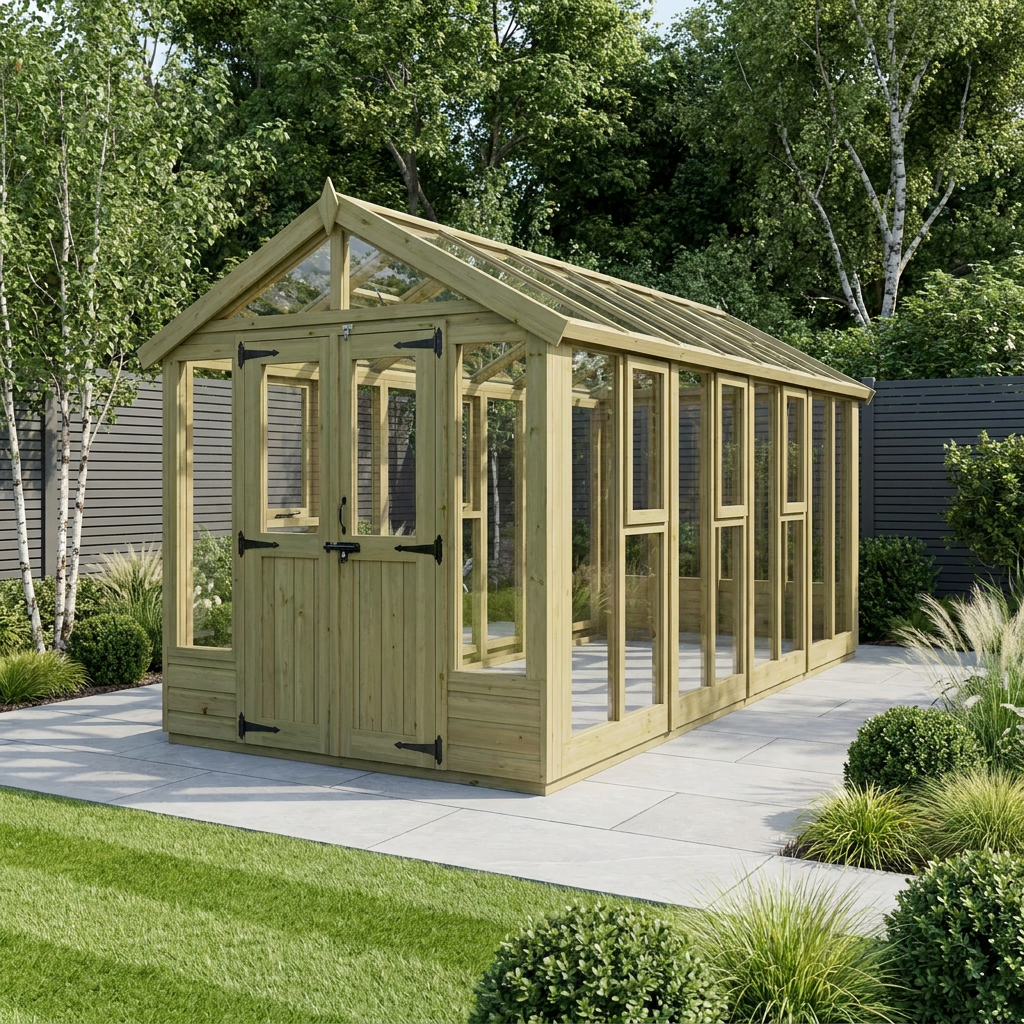 6x16 Glass Greenhouse