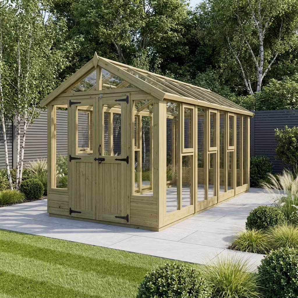 6x16 Glass Greenhouse