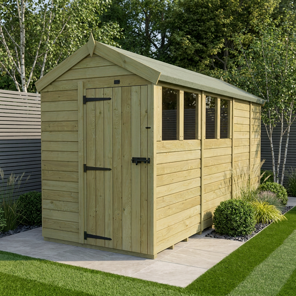 5 x 13 Apex Shed (Single Door, With Windows)