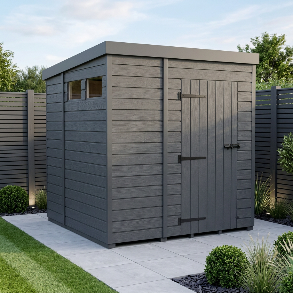 6x6 Composite Pent Security Shed