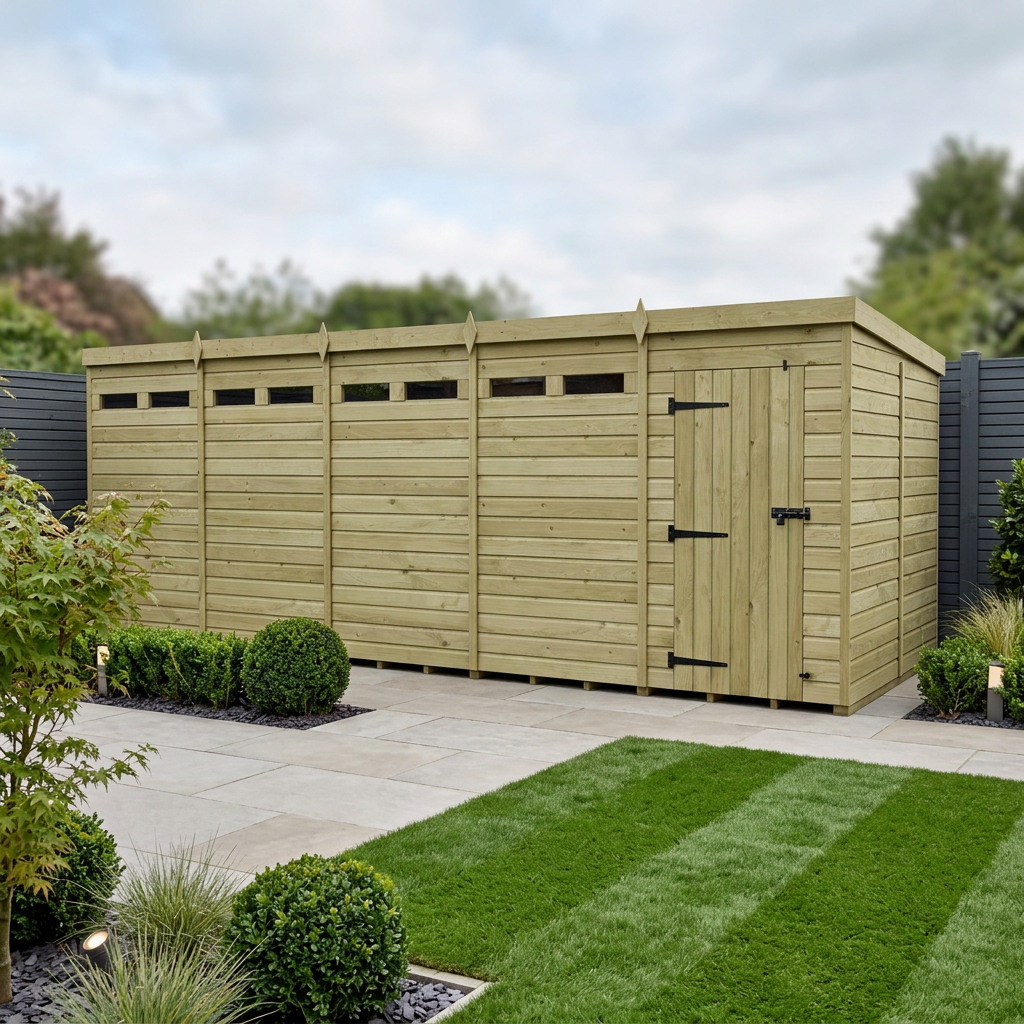 20 x 8 Security Pent Shed