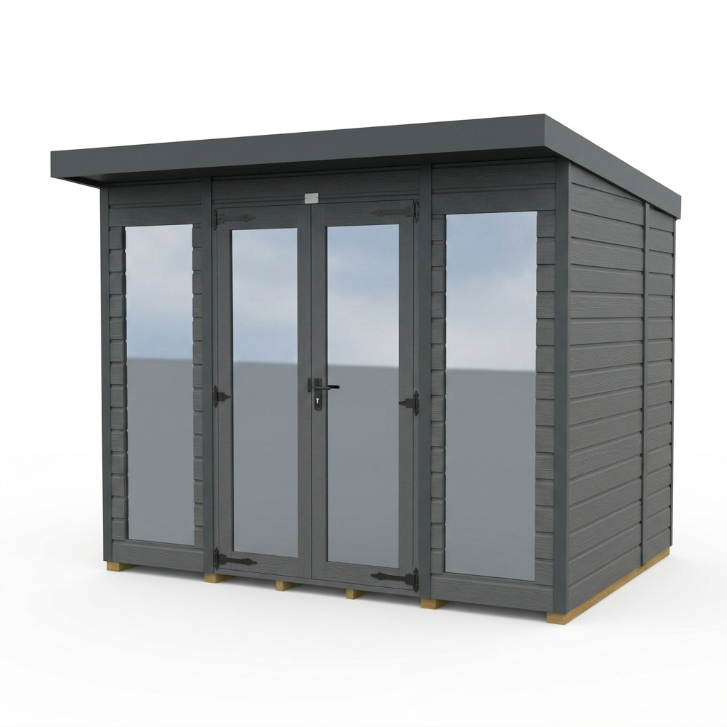 4x8 Composite Pent Full Height Summer House