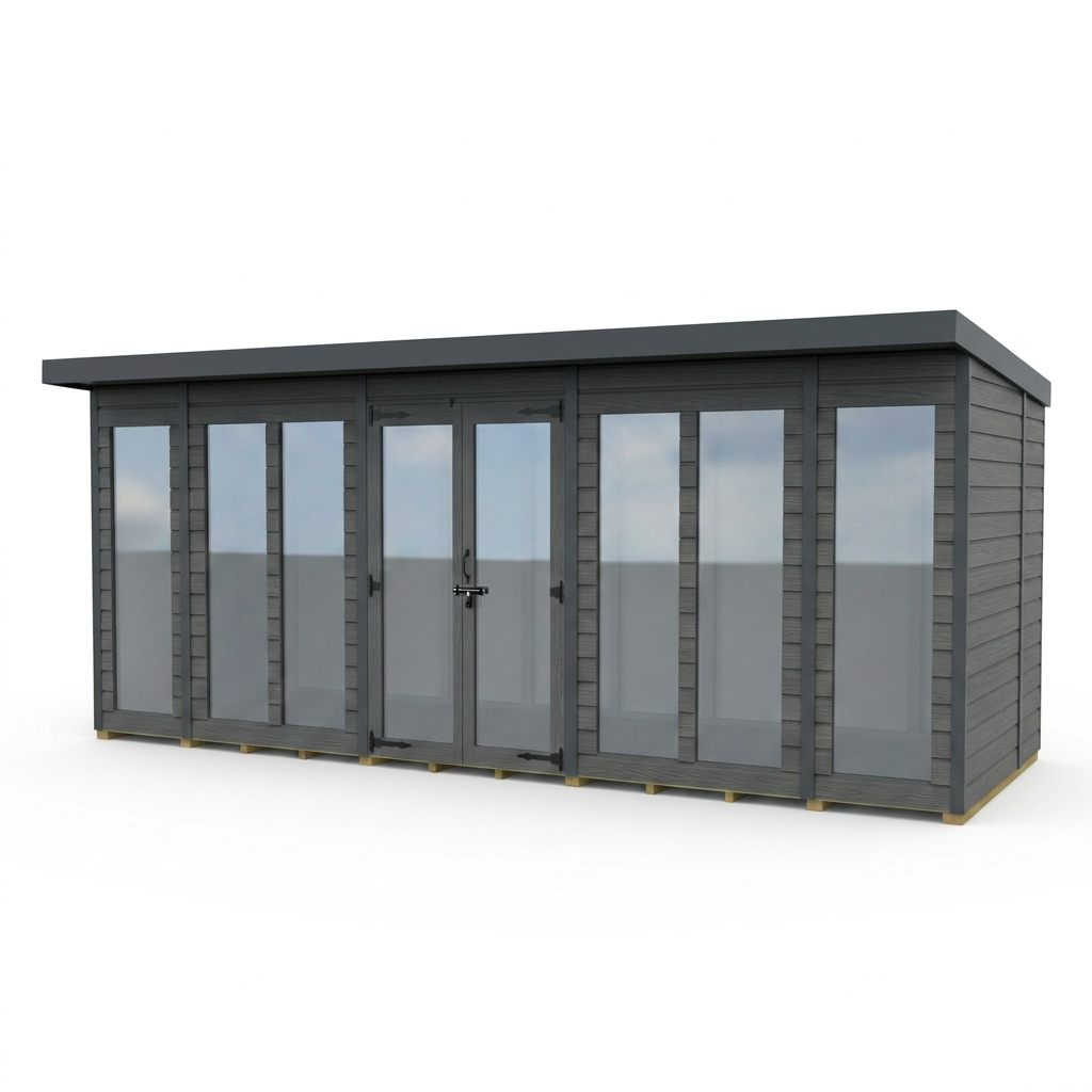 15x7 Composite Pent Full Height Summer House