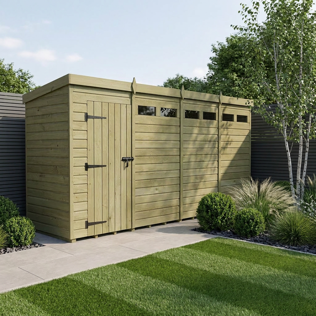 18 x 5 Security Pent Shed