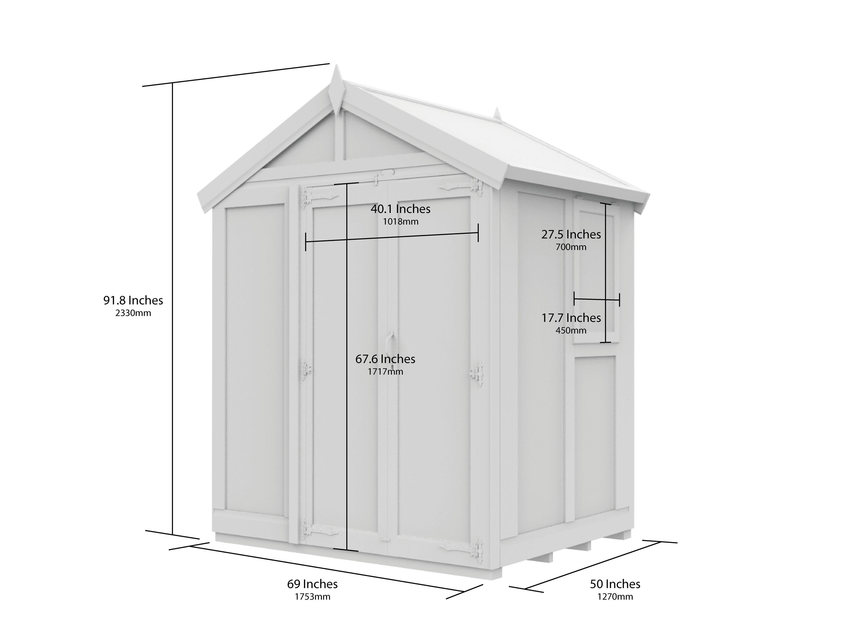 6x4 Glass Greenhouse