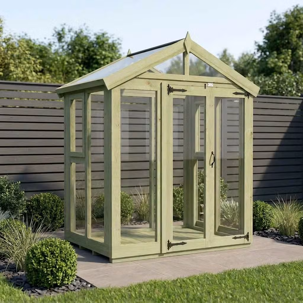 6x4 Glass Greenhouse