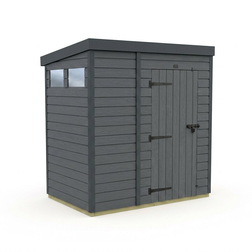 5x4 Composite Pent Security Shed