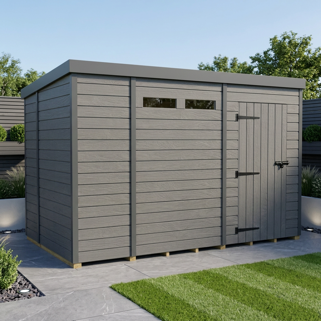 10x6 Composite Pent Security Shed