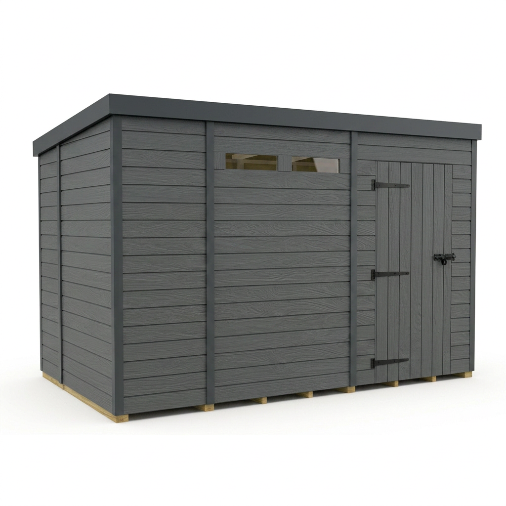 10x6 Composite Pent Security Shed