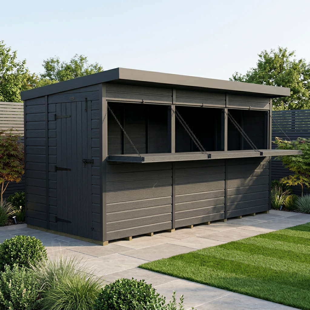 12x6 Composite Outdoor Garden Bar