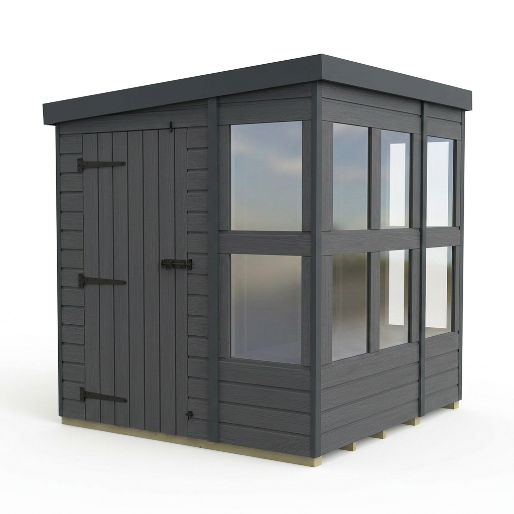 6x6 Composite Pent Potting Shed