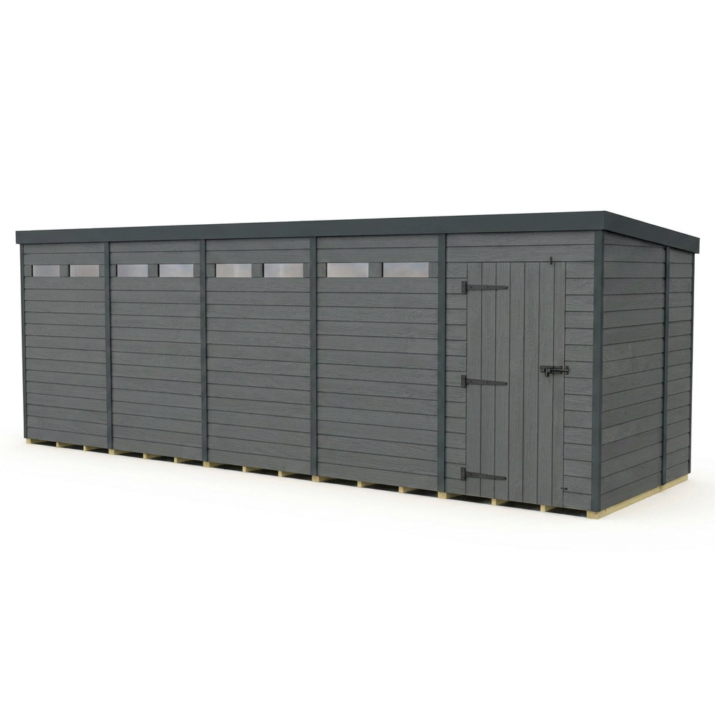 20x7 Composite Pent Security Shed